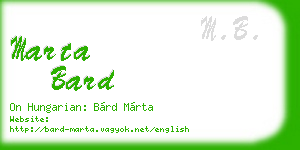 marta bard business card